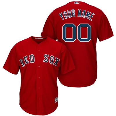Boston Red Sox Majestic Cool Base Custom Jersey Red